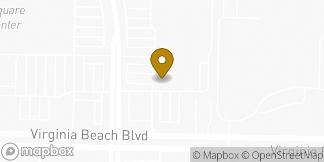 Map showing the location of Panera Bread in Virginia Beach, VA 23462