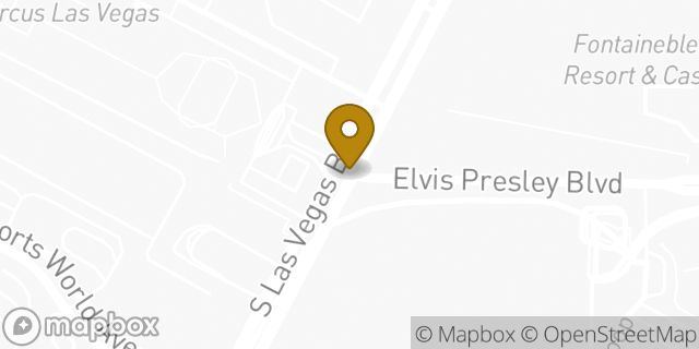 Map showing the location of Las Vegas - Treasure Island Hotel in Las Vegas, NV 89109