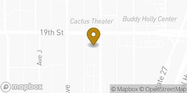 Map showing the location of Enterprise Rent-A-Car in Lubbock, TX 79404