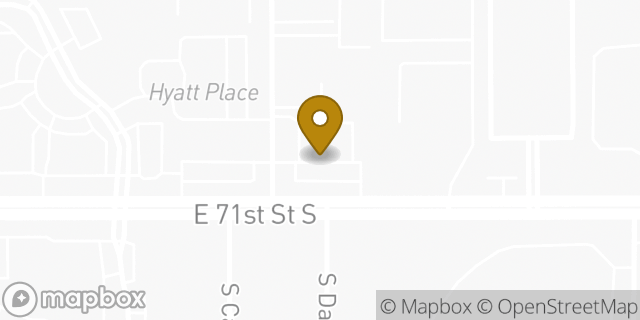 Map showing the location of QuikTrip in Tulsa, OK 74136