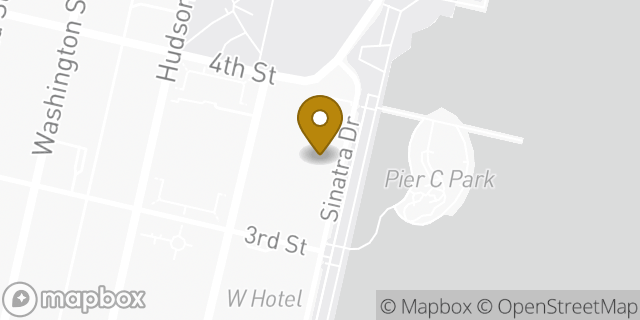 Map showing the location of Bright Horizons at Sinatra Drive in Hoboken, NJ 07030