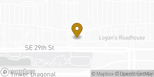 Map showing the location of Starbucks in Midwest City, OK 73110