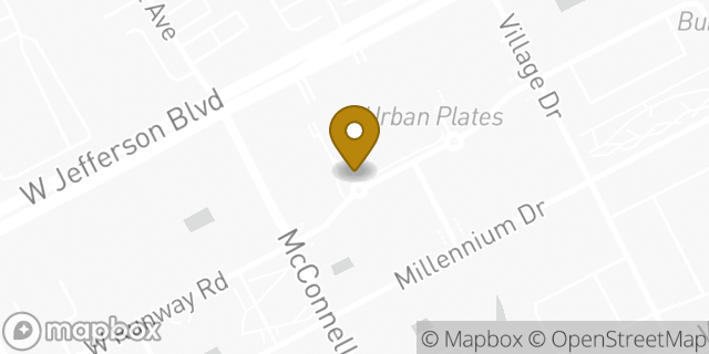 Map showing the location of Starbucks in Playa Vista, CA 90094