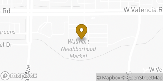 Map showing the location of Walmart Neighborhood Market in Tucson, AZ 85746
