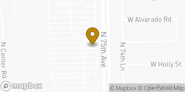 Map showing the location of 75th & Encanto in Phoenix, AZ 85035