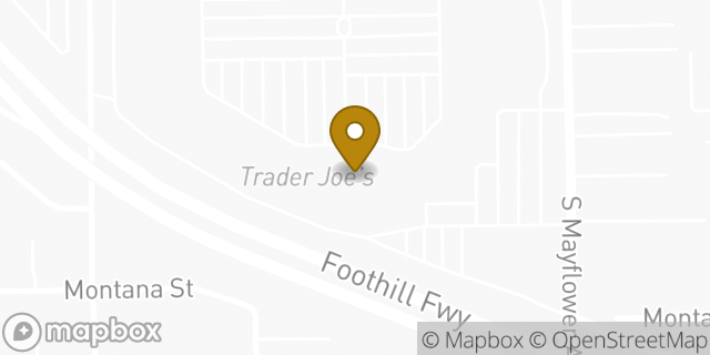 Map showing the location of Marshalls in Monrovia, CA 91016