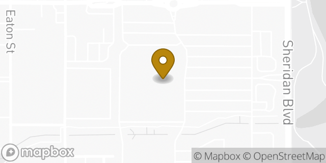 Map showing the location of Starbucks in Edgewater, CO 80214