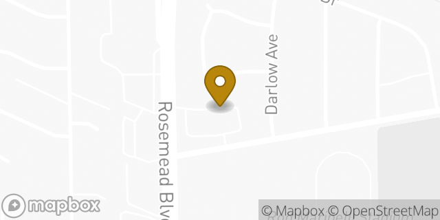 Map showing the location of Rosemead - 4500 Rosemead Boulevard in Rosemead, CA 91770