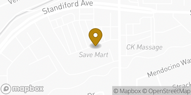 Map showing the location of Amazon Locker - Amoris in Modesto, CA 95350