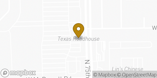 Map showing the location of Texas Roadhouse in Phoenix, AZ 85035