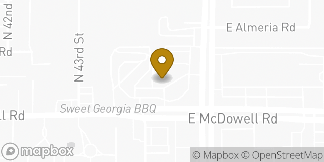 Map showing the location of Amazon Locker - Windbreaker in Phoenix, AZ 85008