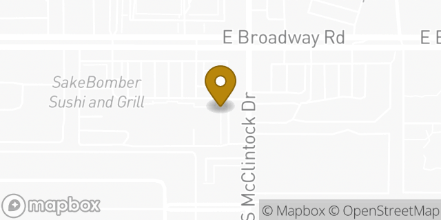 Map showing the location of The UPS Store in Tempe, AZ 85282