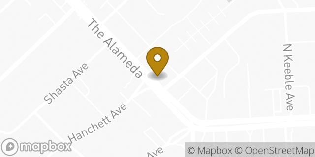 Map showing the location of Subway in San Jose, CA 95126