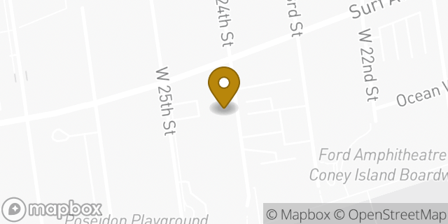 Map showing the location of Amazon Locker - Fishnet in Brooklyn, NY 11224