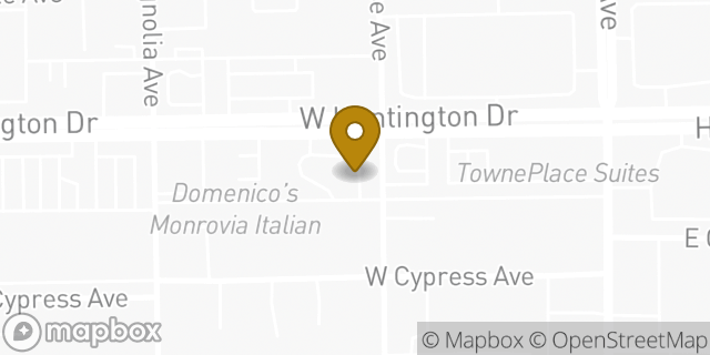 Map showing the location of Penske Truck Rental in Monrovia, CA 91016
