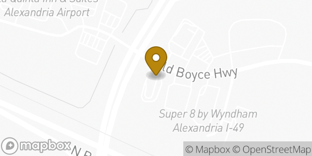 Map showing the location of McDonald's in Alexandria, LA 71303