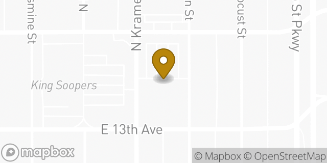 Map showing the location of Starbucks in Denver, CO 80220