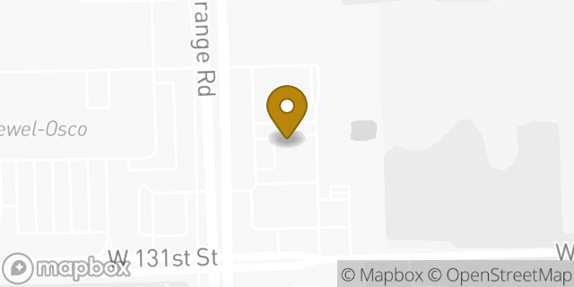 Map showing the location of Dunkin' in Palos Park, IL 60464