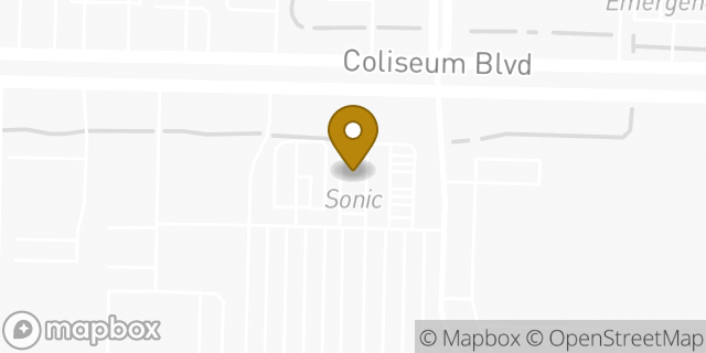 Map showing the location of Sonic Drive-In in Alexandria, LA 71303