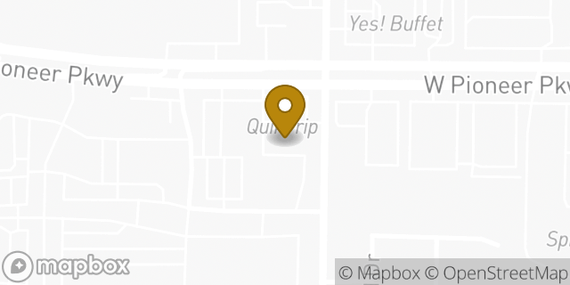 Map showing the location of QuikTrip Store #853 1005 W Pioneer Pkwy in Grand Prairie, TX 75051