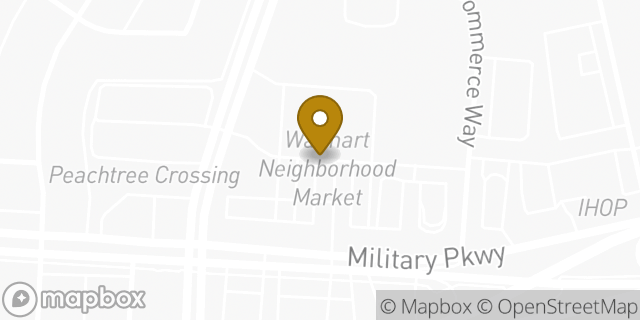 Map showing the location of Walmart in Mesquite, TX 75149