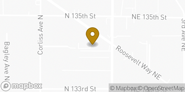 Map showing the location of Amazon Locker - Lodge in Seattle, WA 98133