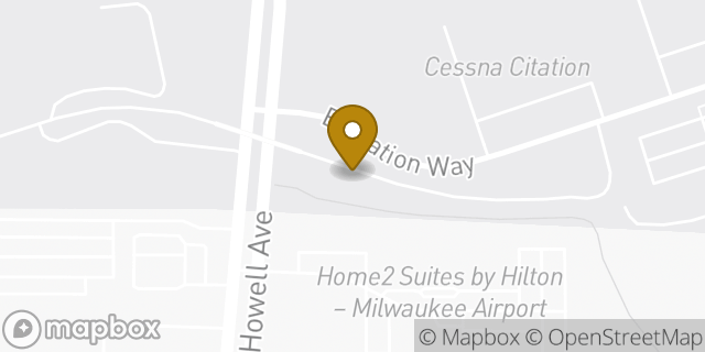 Map showing the location of Milwaukee - Cessna (Private Flights Only) in Milwaukee, WI 53207