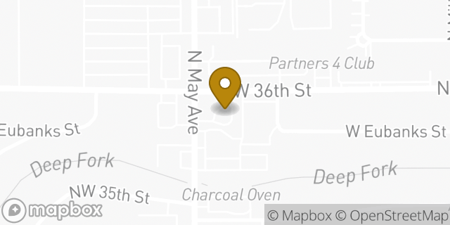 Map showing the location of Starbucks in Oklahoma City, OK 73112