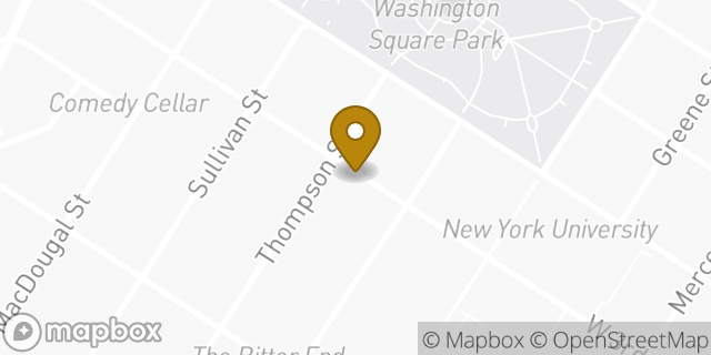Map showing the location of Dunkin' in New York, NY 10012