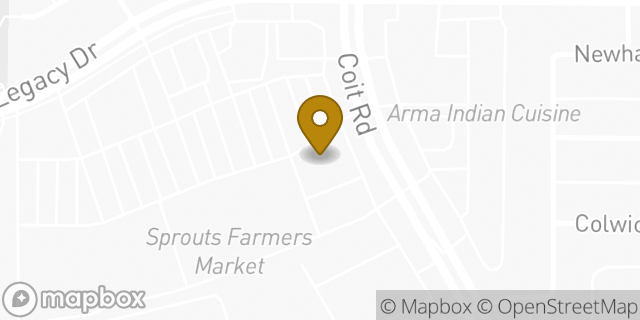 Map showing the location of Papa Johns Pizza in Plano, TX 75024