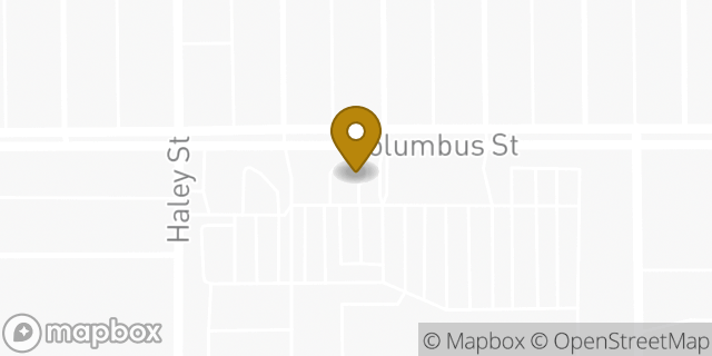 Map showing the location of Columbus ST in Bakersfield, CA 93305