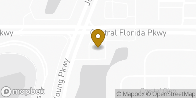 Map showing the location of Walgreens in Orlando, FL 32837