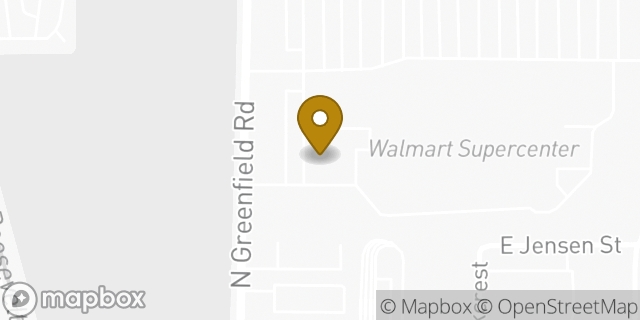 Map showing the location of Subway in Mesa, AZ 85215
