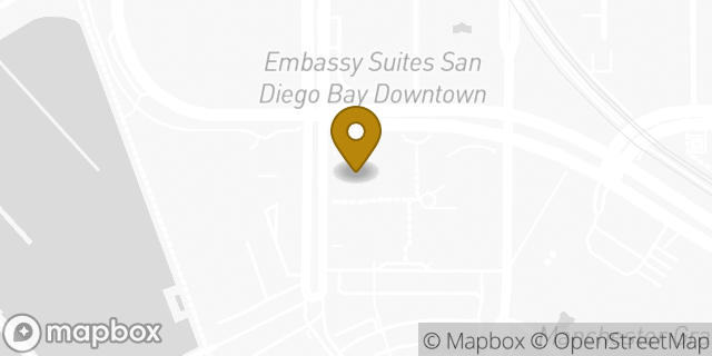 Map showing the location of Starbucks in San Diego, CA 92101