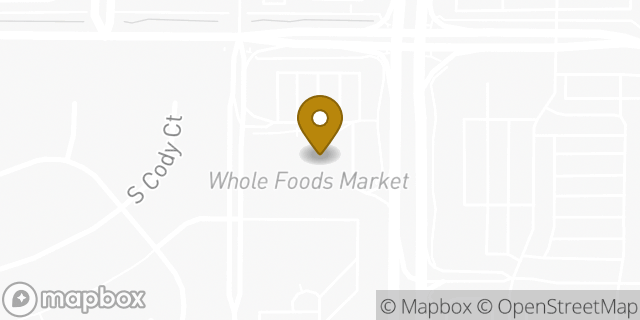 Map showing the location of Whole Foods Market in Littleton, CO 80123