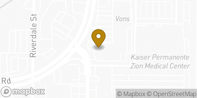 Map showing the location of Bank of America in San Diego, CA 92120