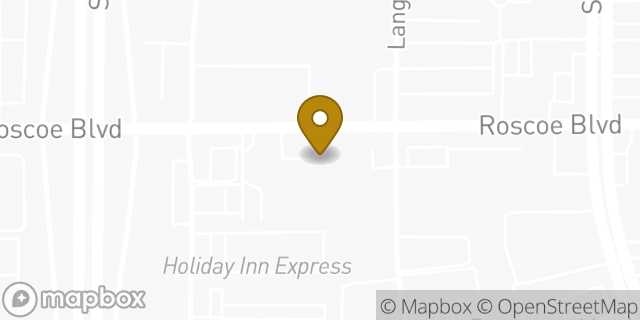 Map showing the location of Starbucks in Van Nuys, CA 91406