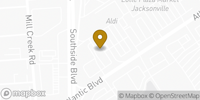Map showing the location of Panera Bread in Jacksonville, FL 32225