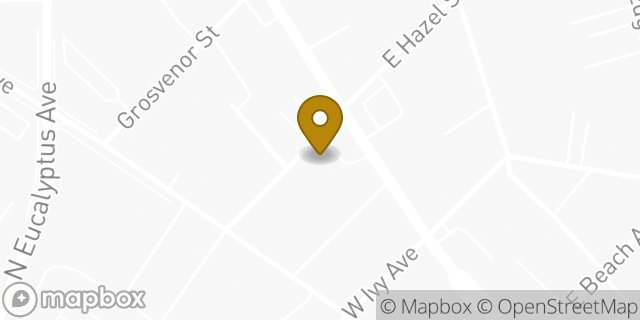 Map showing the location of Amazon Locker - Aries in Inglewood, CA 90302