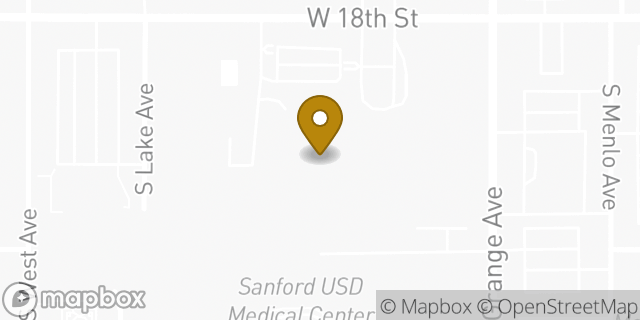 Map showing the location of Starbucks in Sioux Falls, SD 57105