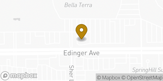 Map showing the location of Bank of America in Huntington Beach, CA 92647
