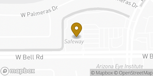 Map showing the location of Safeway in Sun City, AZ 85351