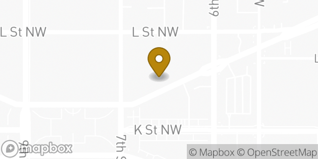 Map showing the location of WeWork 655 New York Ave NW in Washington, DC 20001