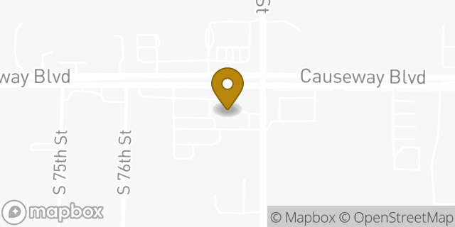 Map showing the location of Citibank in Tampa, FL 33619