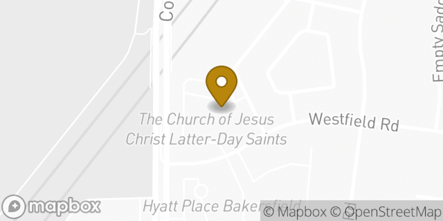 Map showing the location of The Church of Jesus Christ of Latter-day Saints in Bakersfield, CA 93309