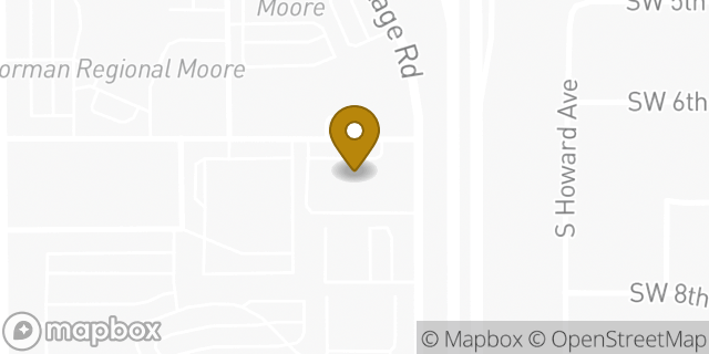 Map showing the location of Amazon Locker - Text in Moore, OK 73160