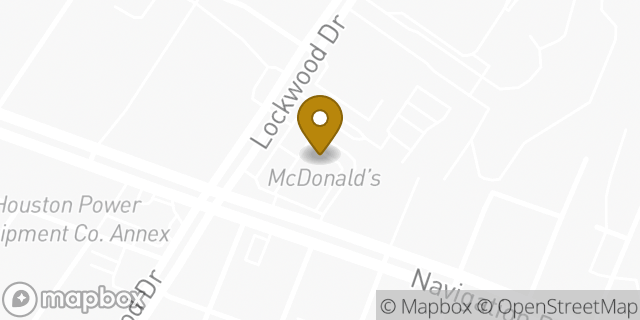 Map showing the location of McDonald's in Houston, TX 77011