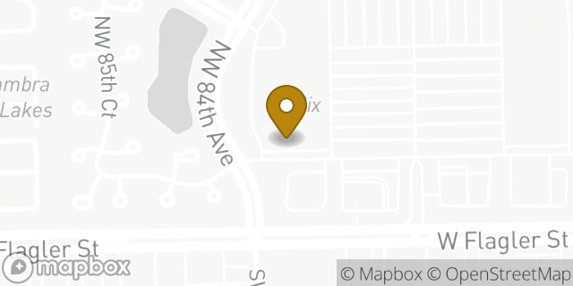 Map showing the location of The UPS Store in Miami, FL 33144