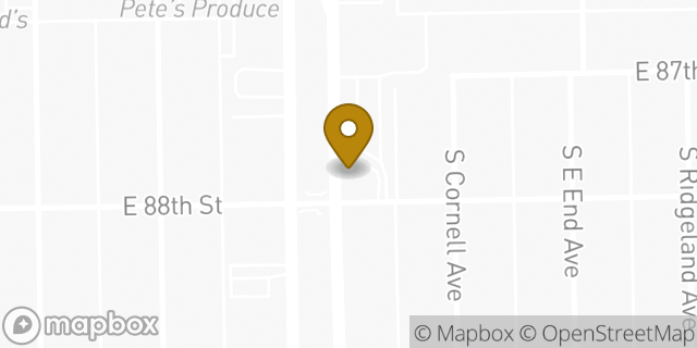Map showing the location of Baskin-Robbins in Chicago, IL 60617