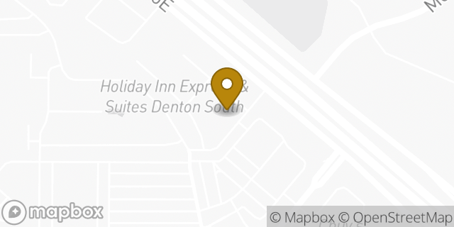 Map showing the location of Starbucks in Denton, TX 76210